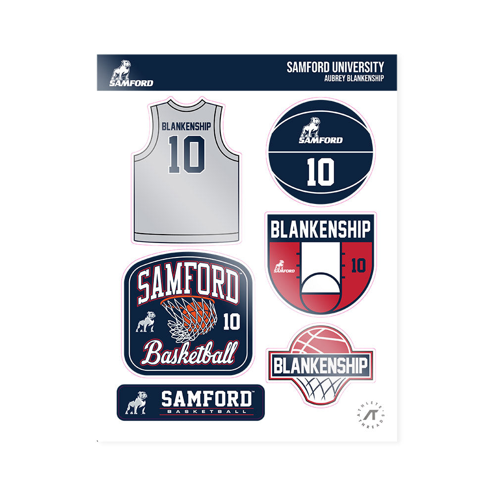 Samford - NCAA Women's Basketball : Aubrey Blankenship - Sticker Sheet-0