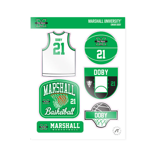 Marshall - NCAA Women's Basketball : Emari Doby - Sticker Sheet-0