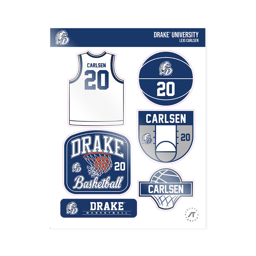 Drake - NCAA Women's Basketball : Lexi Carlsen - Sticker Sheet-0