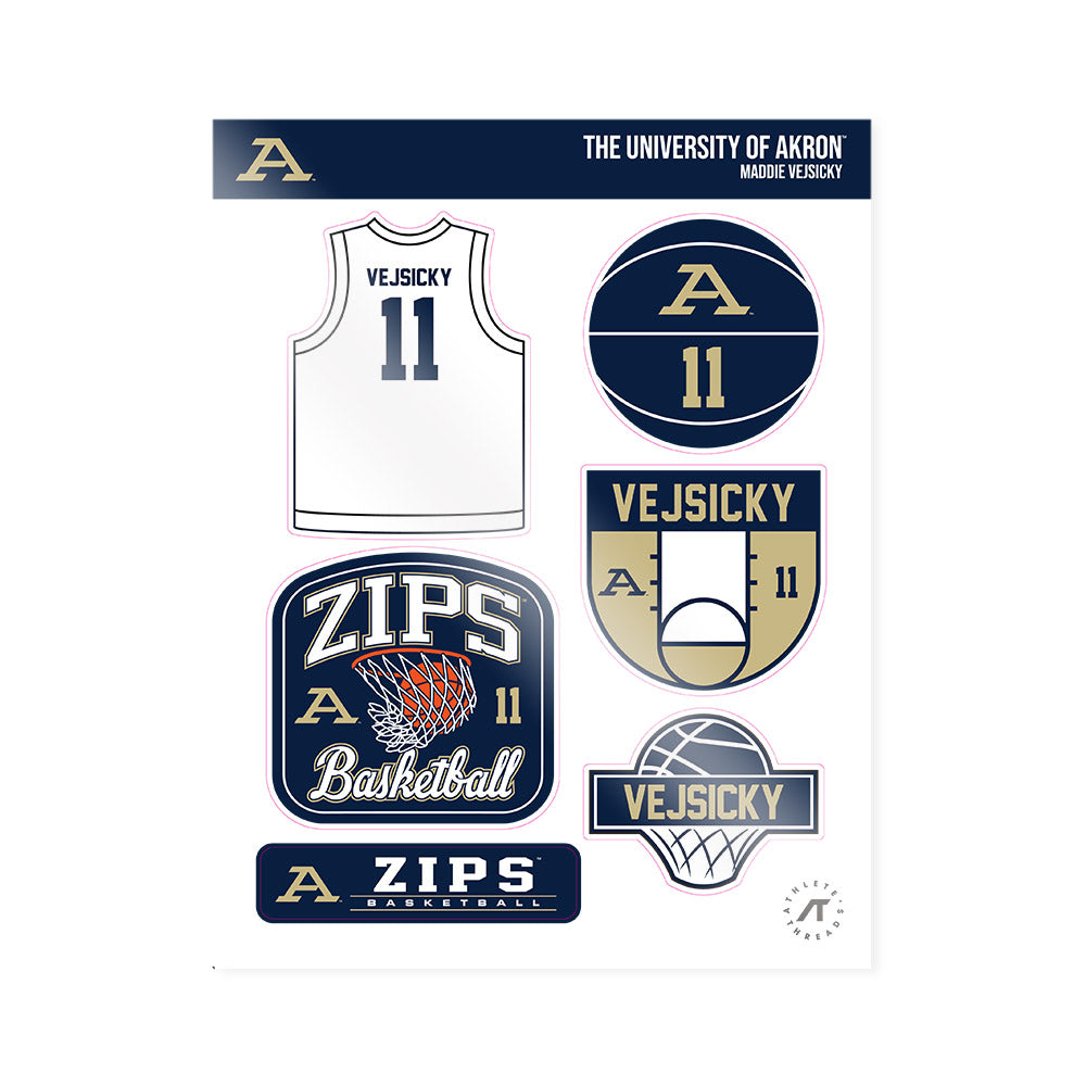 Akron - NCAA Women's Basketball : Maddie Vejsicky - Sticker Sheet-0