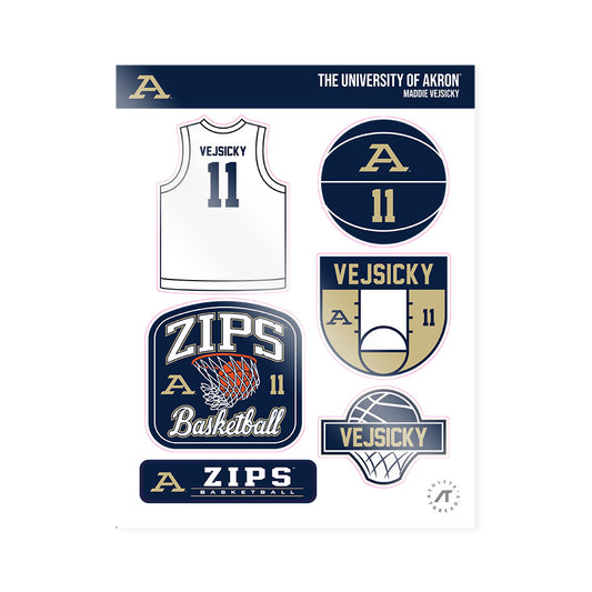 Akron - NCAA Women's Basketball : Maddie Vejsicky - Sticker Sheet-0