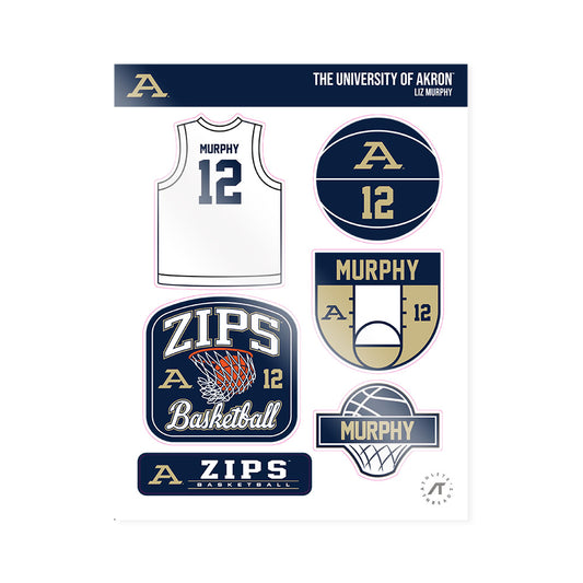 Akron - NCAA Women's Basketball : Liz Murphy - Sticker Sheet-0