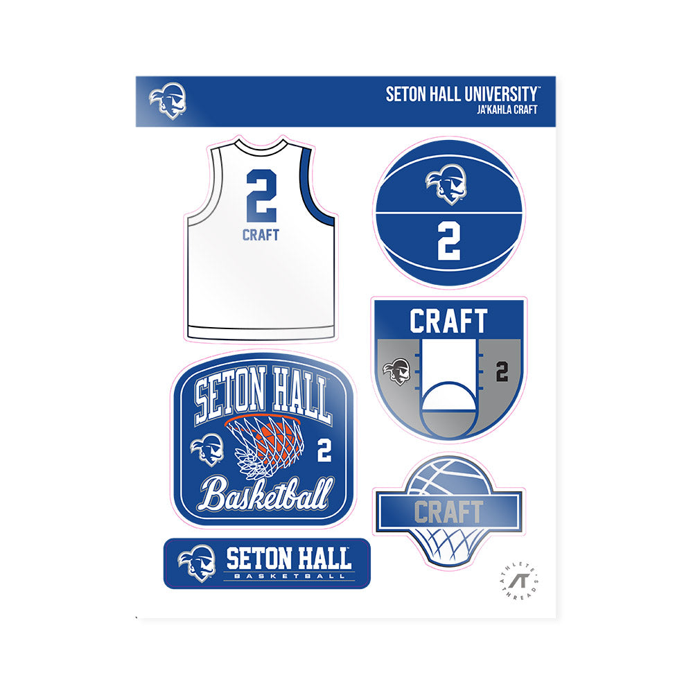 Seton Hall - NCAA Women's Basketball : Ja'Kahla Craft - Sticker Sheet-0