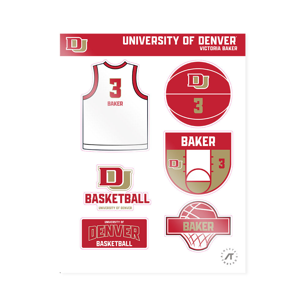 DU - NCAA Women's Basketball : Victoria Baker - Sticker Sheet-0