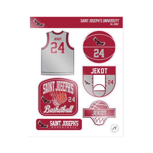 St. Joe's - NCAA Women's Basketball : Jill Jekot - Sticker Sheet-0