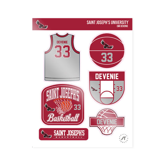 St. Joe's - NCAA Women's Basketball : Emi Devenie - Sticker Sheet-0