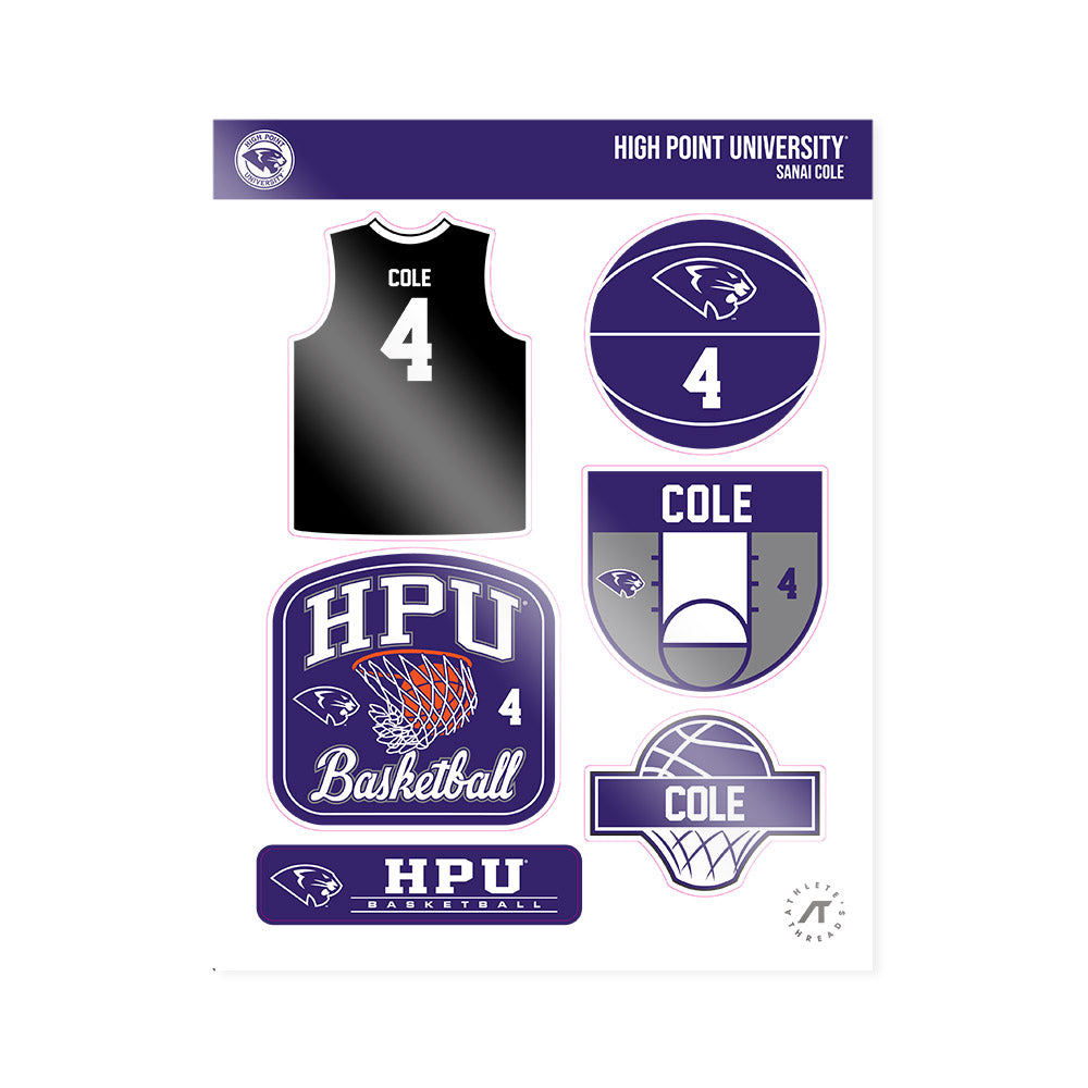 High Point - NCAA Women's Basketball : Sanai Cole - Sticker Sheet-0