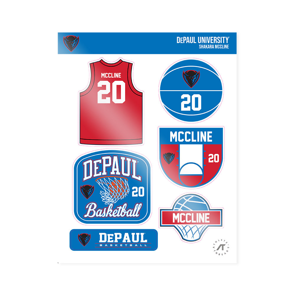 DePaul - NCAA Women's Basketball : Shakara Mccline - Sticker Sheet-0