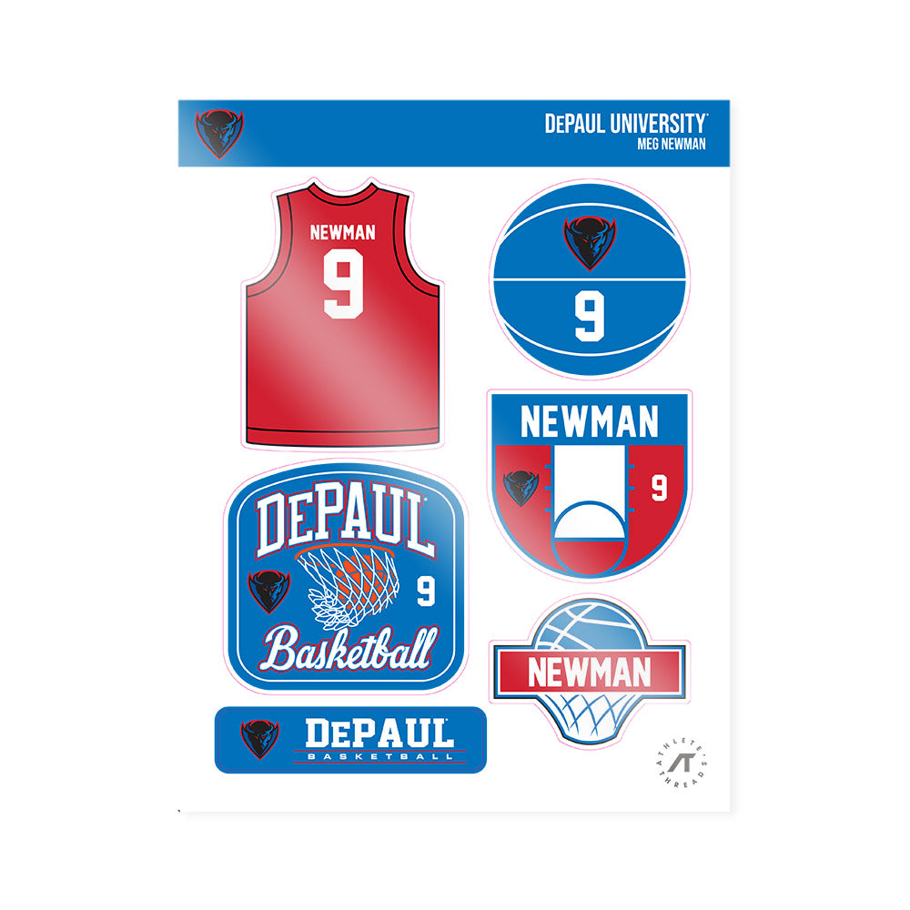 DePaul - NCAA Women's Basketball : Meg Newman - Sticker Sheet-0