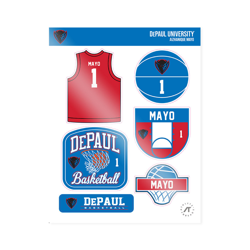 DePaul - NCAA Women's Basketball : Aizhanique Mayo - Sticker Sheet-0