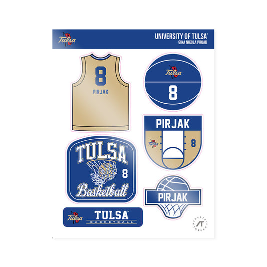 Tulsa - NCAA Women's Basketball : Gina Nikola Pirjak - Sticker Sheet-0