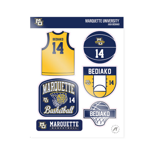 Marquette - NCAA Women's Basketball : Jada Bediako - Sticker Sheet-0