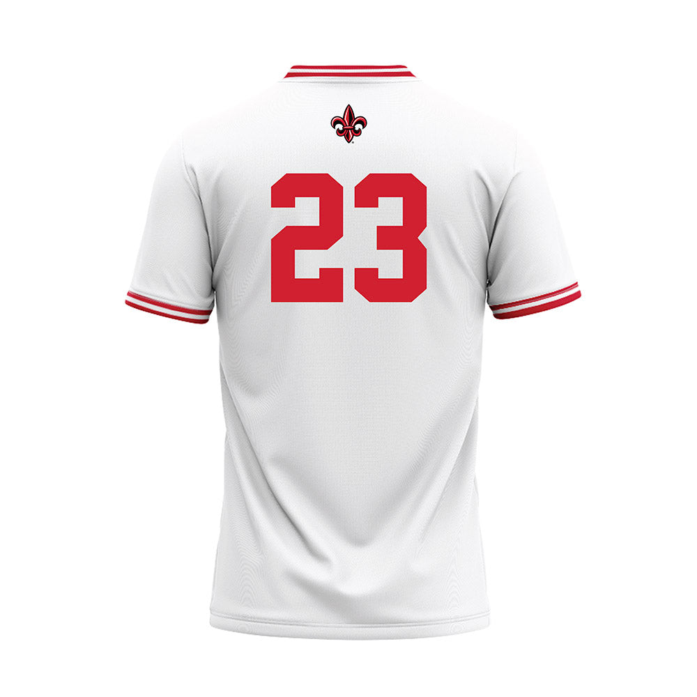Louisiana - NCAA Baseball : Tate Hess - White Baseball Jersey-1