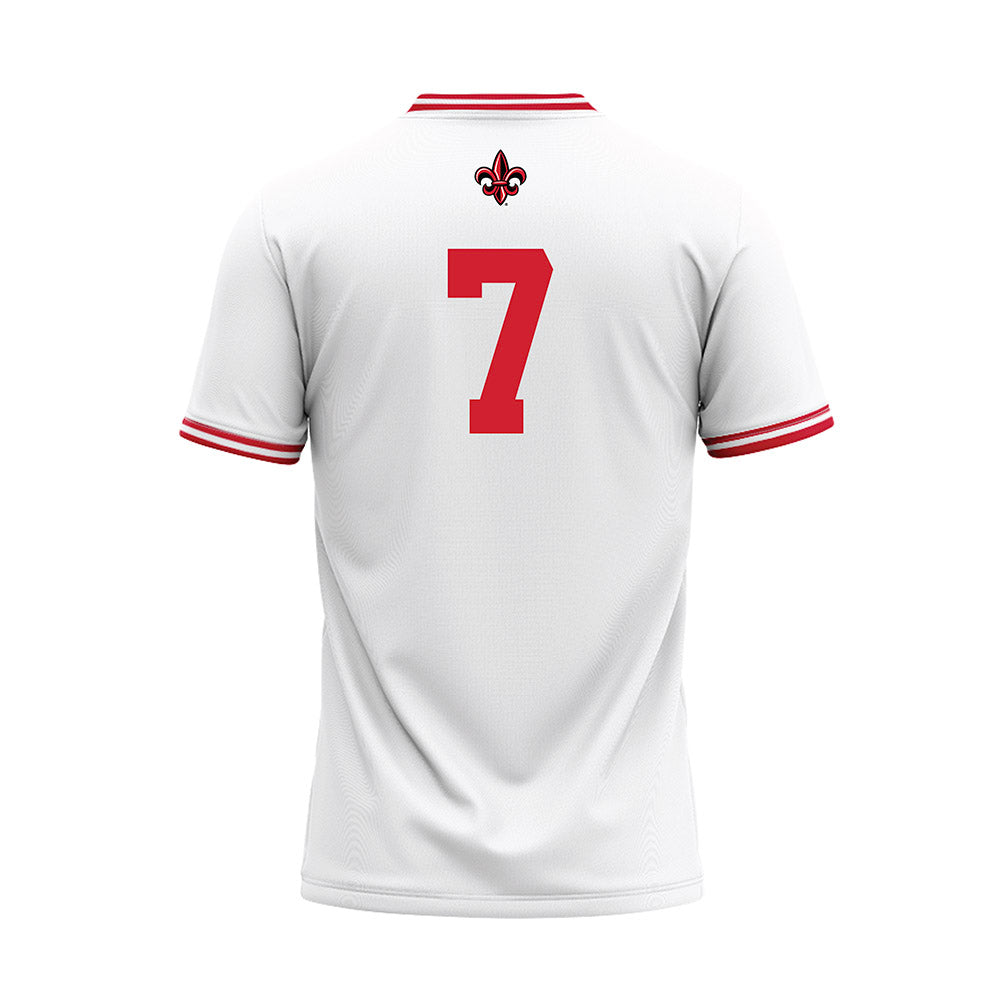 Louisiana - NCAA Baseball : Griffin Hebert - White Baseball Jersey-1