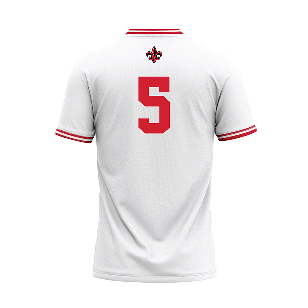 Louisiana - NCAA Baseball : Howard Dobson - White Baseball Jersey-1