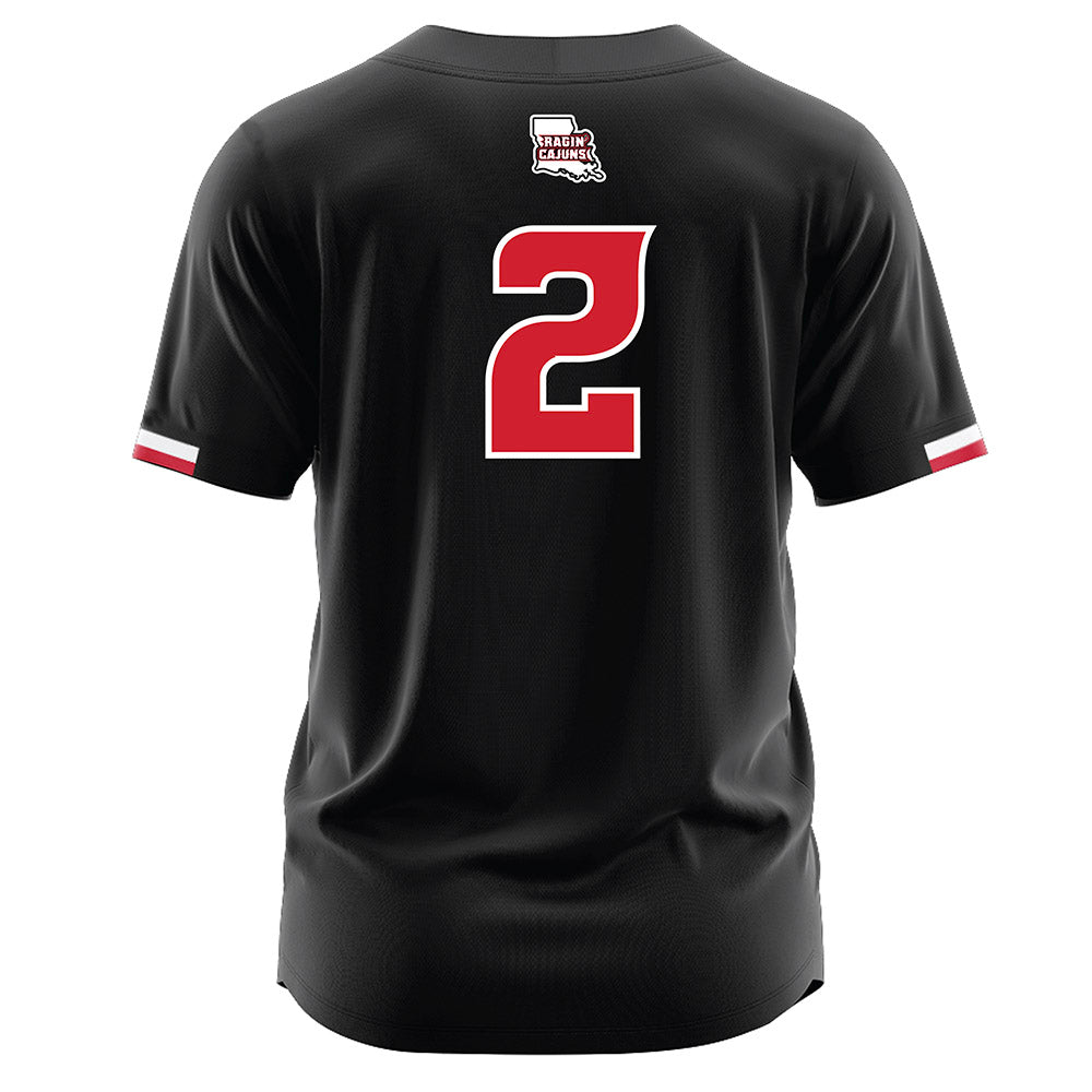 Louisiana - NCAA Softball : Gabrielle Stutes - Black Jersey-1
