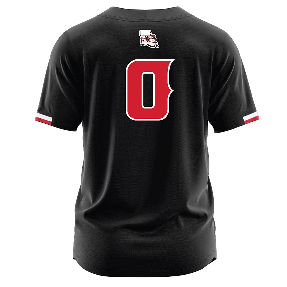 Louisiana - NCAA Softball : Mia Liscano - Black Jersey-1