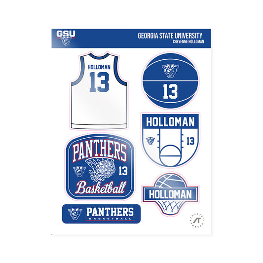 Georgia State - NCAA Women's Basketball : Cheyenne Holloman - Sticker Sheet-0