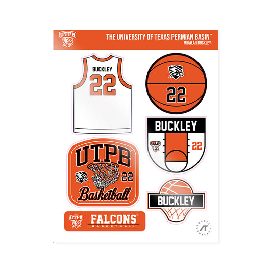 UTPB - NCAA Women's Basketball : Mikalah Buckley - Sticker Sheet-0