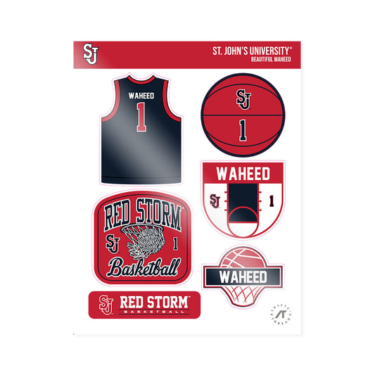 St. Johns - NCAA Women's Basketball : Beautiful Waheed - Sticker Sheet-0