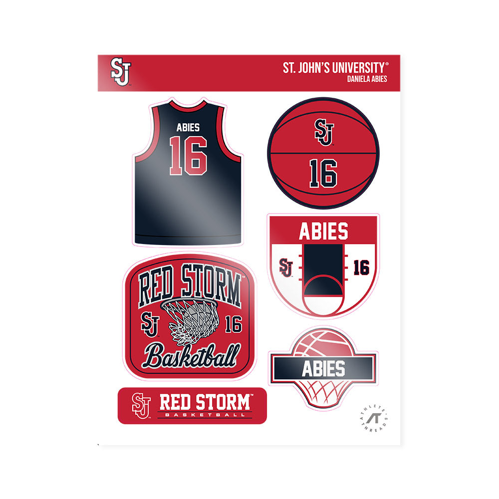 St. Johns - NCAA Women's Basketball : Daniela Abies - Sticker Sheet-0