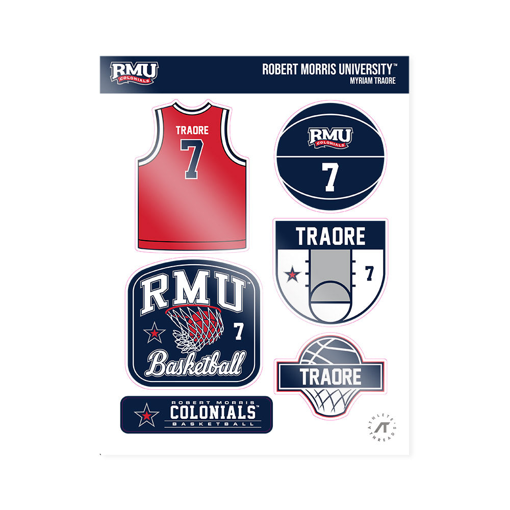 Robert Morris - NCAA Women's Basketball : Myriam Traore - Sticker Sheet-0
