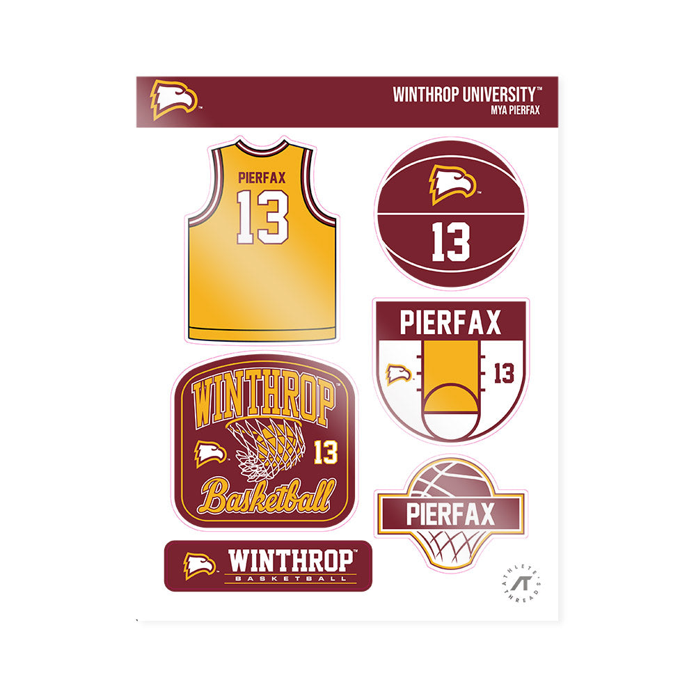 Winthrop - NCAA Women's Basketball : Mya Pierfax - Sticker Sheet-0