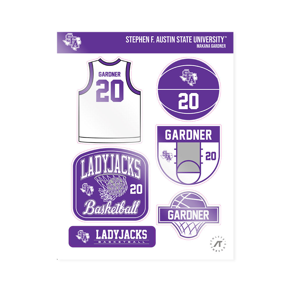 SFA - NCAA Women's Basketball : Makana Gardner - Sticker Sheet-0