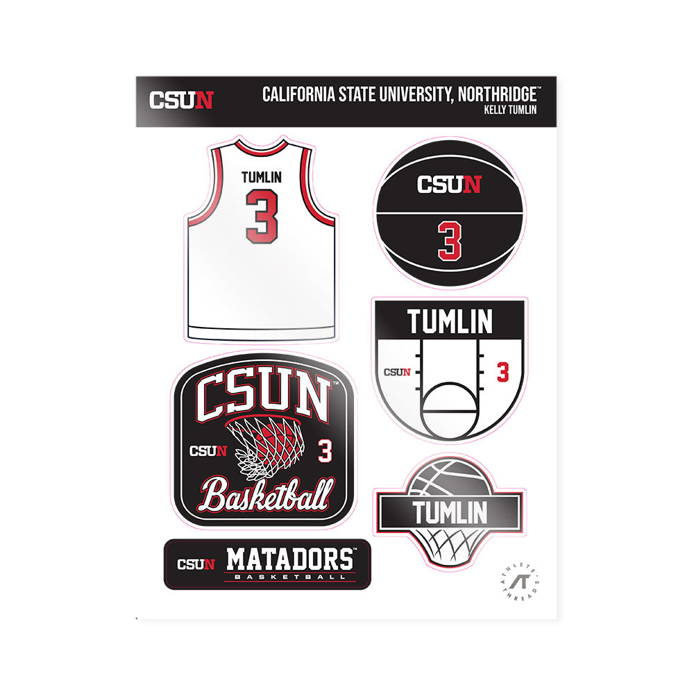 CSUN - NCAA Women's Basketball : Kelly Tumlin - Sticker Sheet-0