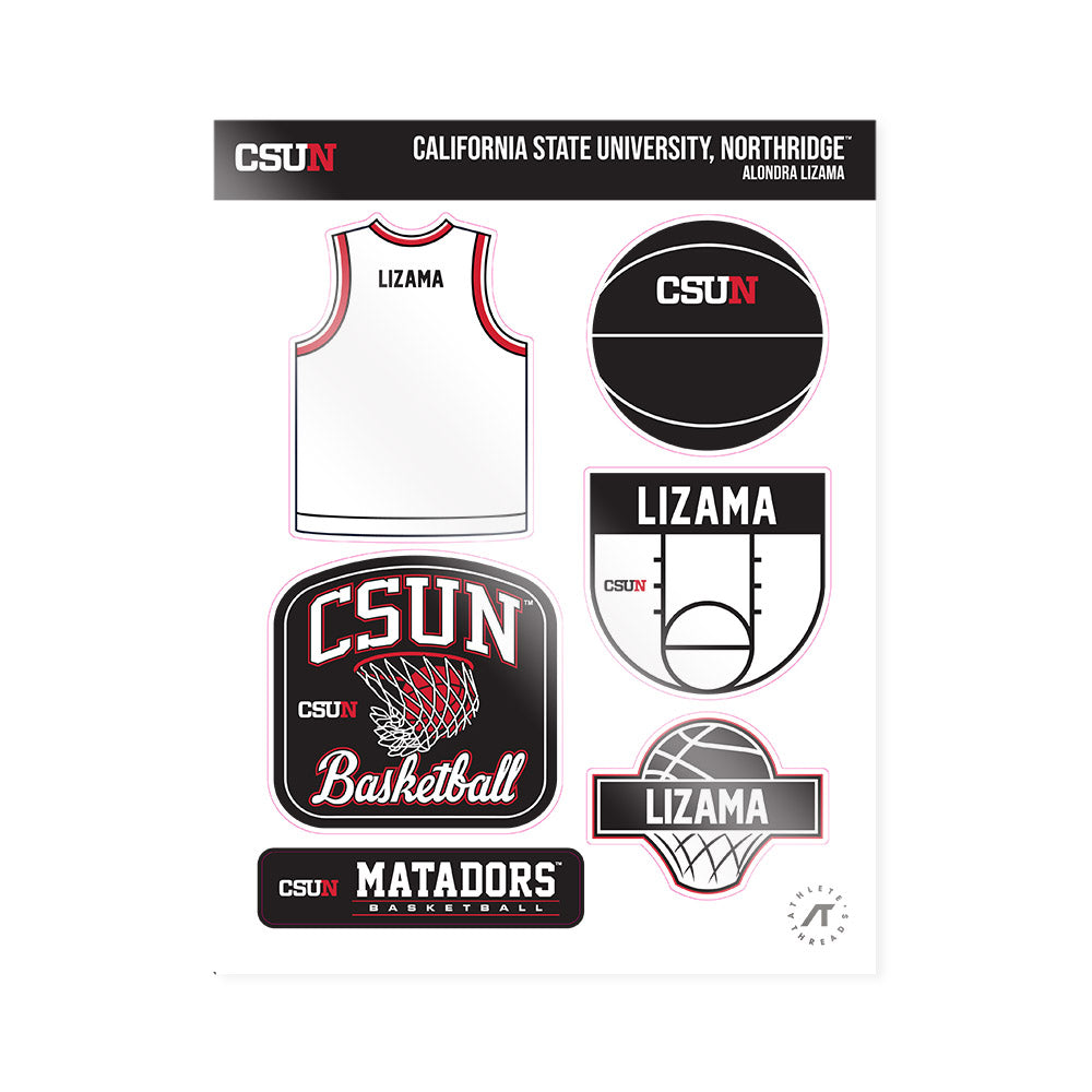 CSUN - NCAA Women's Basketball : Alondra Lizama - Sticker Sheet-0