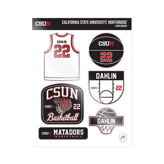 CSUN - NCAA Women's Basketball : Laini Dahlin - Sticker Sheet-0