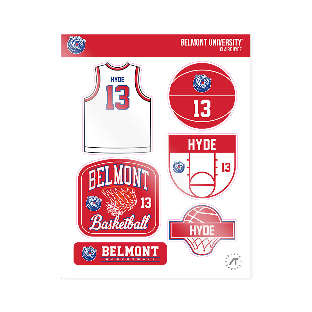Belmont - NCAA Women's Basketball : Claire Hyde - Sticker Sheet-0