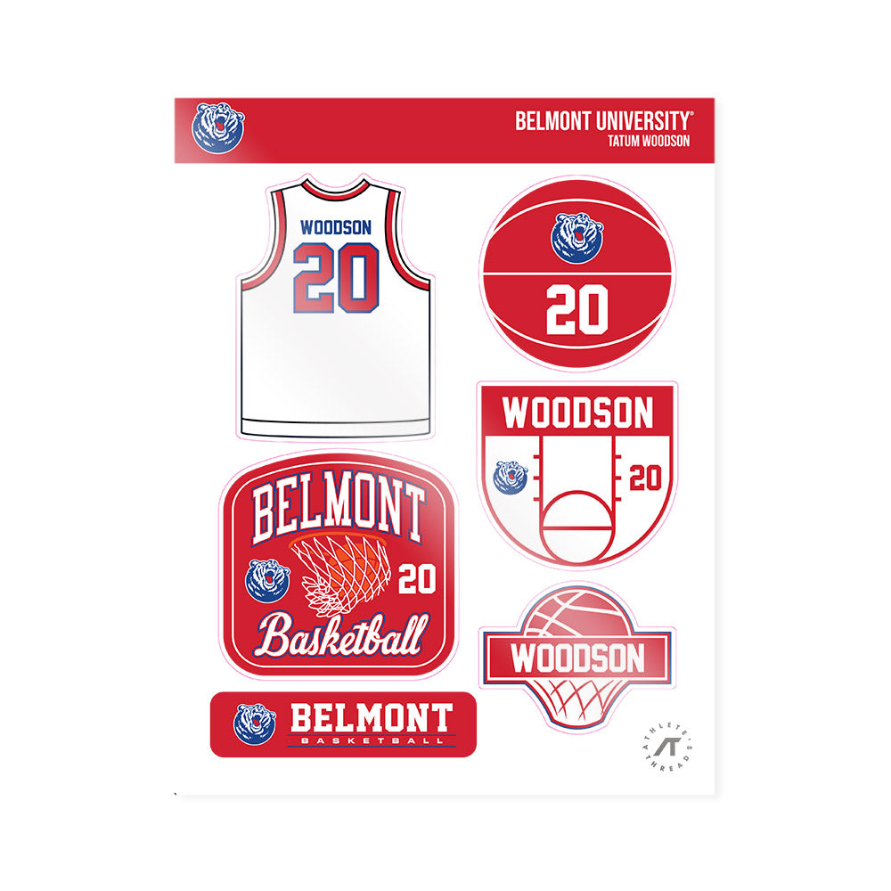 Belmont - NCAA Women's Basketball : Tatum Woodson - Sticker Sheet-0
