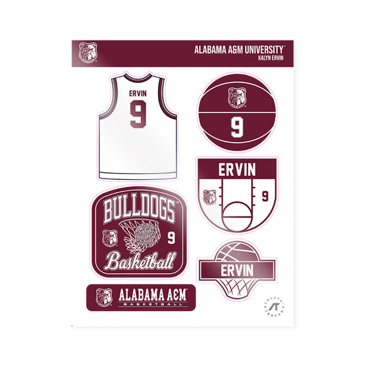 AAMU - NCAA Women's Basketball : Kalyn Ervin - Sticker Sheet-0