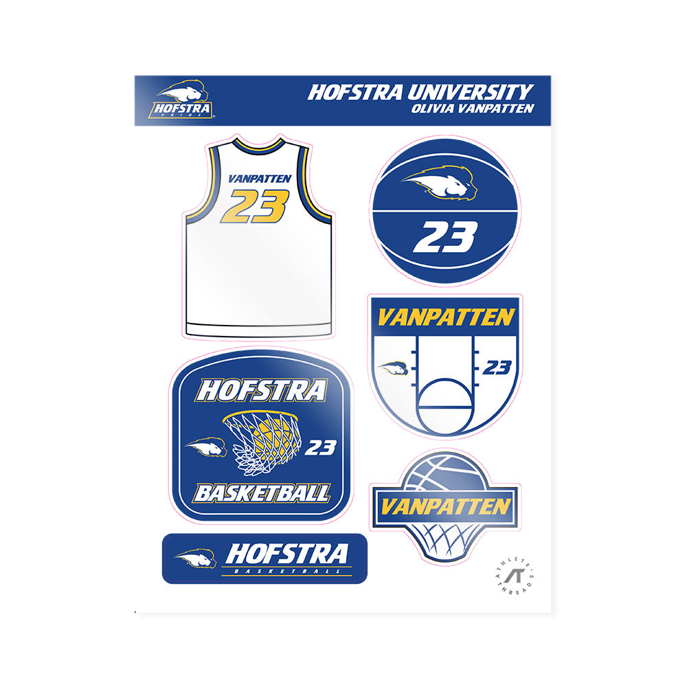 Hofstra - NCAA Women's Basketball : Olivia VanPatten - Sticker Sheet-0
