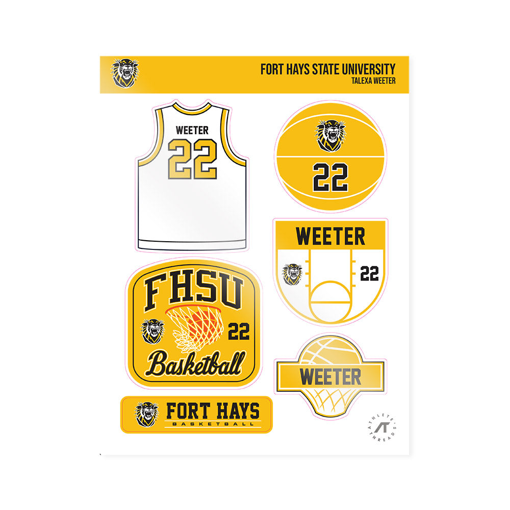 FHSU - NCAA Women's Basketball : Talexa Weeter - Sticker Sheet-0