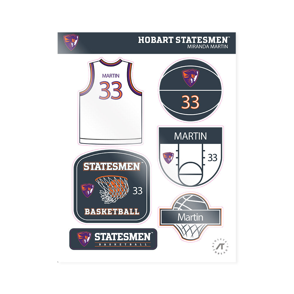 HWS - NCAA Women's Basketball : Miranda Martin - Sticker Sheet-0