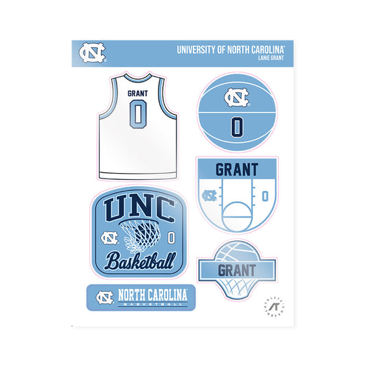 UNC - NCAA Women's Basketball : Lanie Grant - Sticker Sheet-0