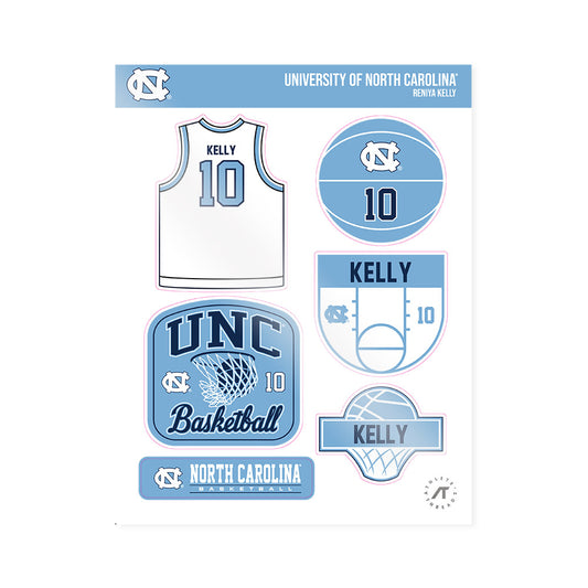 UNC - NCAA Women's Basketball : Reniya Kelly - Sticker Sheet-0