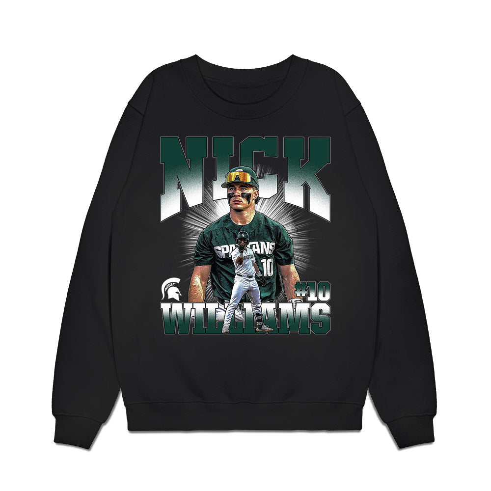 Michigan State - NCAA Baseball : Nicklas Williams - Premium Crewneck Sweatshirt-0