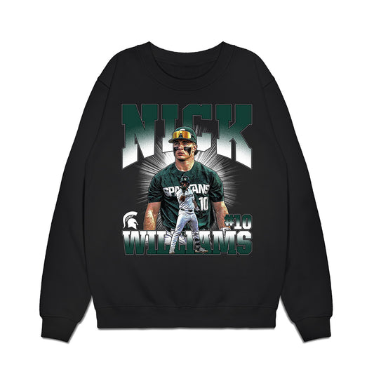 Michigan State - NCAA Baseball : Nicklas Williams - Premium Crewneck Sweatshirt-0