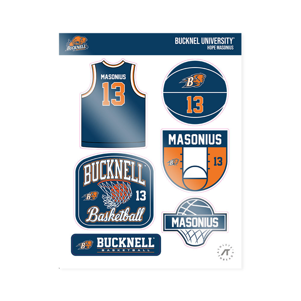 Bucknell - NCAA Women's Basketball : Hope Masonius - Sticker Sheet-0