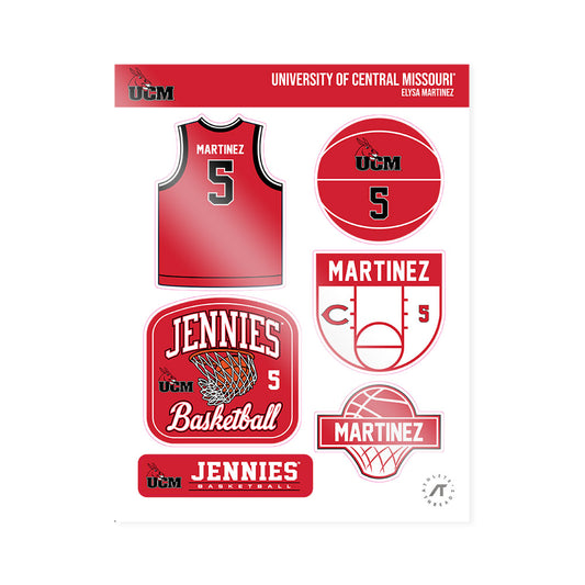 UCM - NCAA Women's Basketball : Elysa Martinez - Sticker Sheet-0