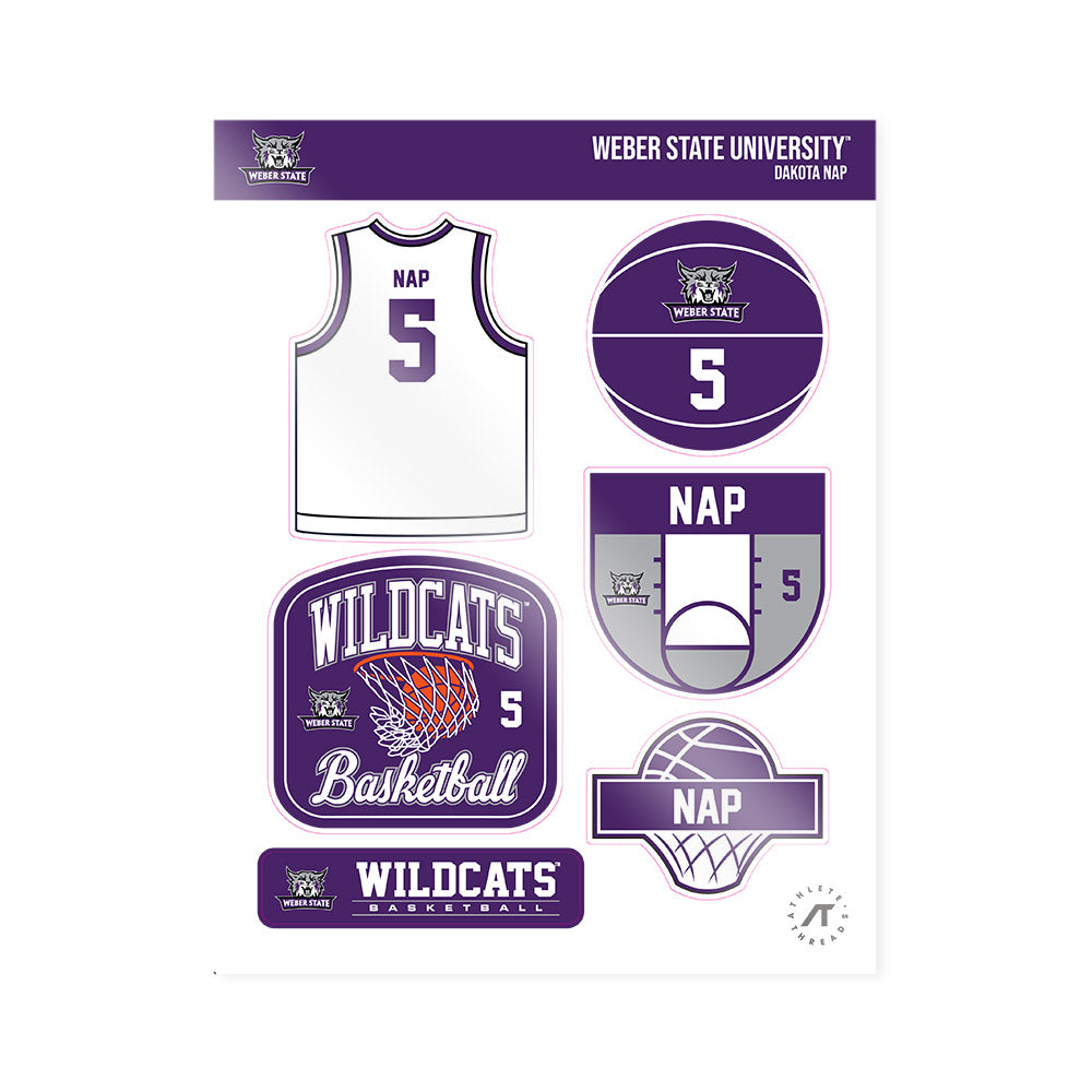 Weber - NCAA Women's Basketball : Dakota Nap - Sticker Sheet-0