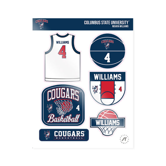 Columbus State - NCAA Women's Basketball : Nekaya Williams - Sticker Sheet-0