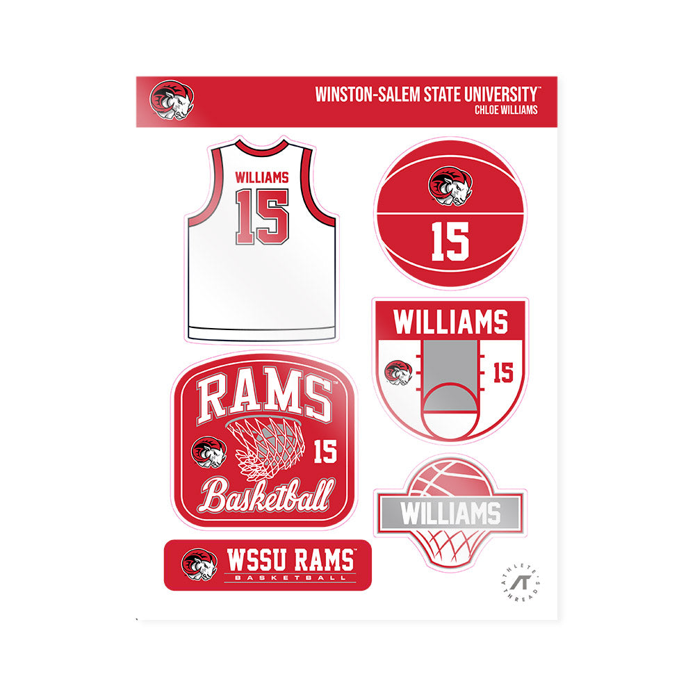 WSSU - NCAA Women's Basketball : Chloe Williams - Sticker Sheet-0
