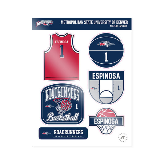 MSU Denver - NCAA Women's Basketball : Mikylah Espinosa - Sticker Sheet-0