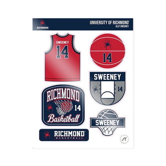 Richmond - NCAA Women's Basketball : Ally Sweeney - Sticker Sheet-0