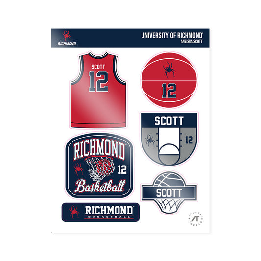 Richmond - NCAA Women's Basketball : Aneisha Scott - Sticker Sheet-0
