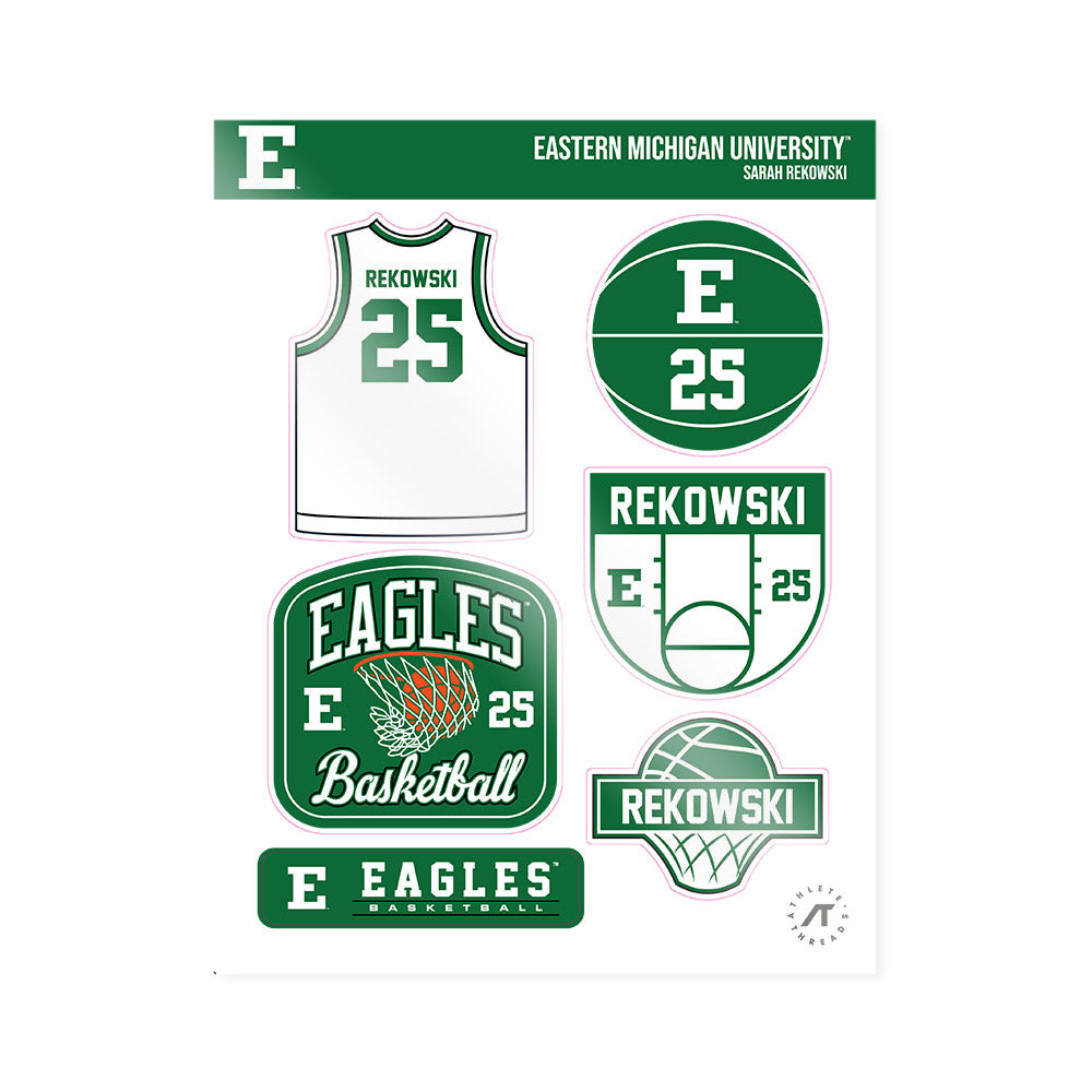 EMich - NCAA Women's Basketball : Sarah Rekowski - Sticker Sheet-0